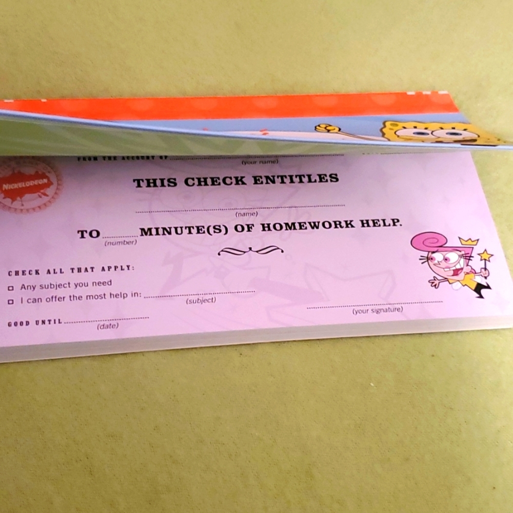 Nickelodeon IOU Checkbook - Picture 5 of 10
